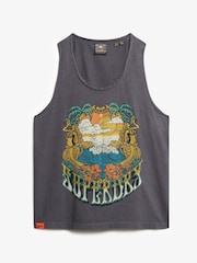 Superdry Grey 100% Cotton Psych Surf Graphic Racer Vest - Image 5 of 6