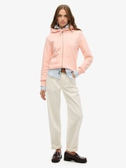 Superdry Pink Essential Logo Zip Hoodie - Image 3 of 7