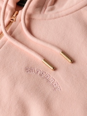 Superdry Pink Essential Logo Zip Hoodie - Image 6 of 7