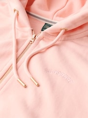 Superdry Pink Essential Logo Zip Hoodie - Image 7 of 7