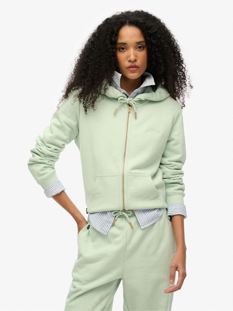 Verde - Sudadera con capucha y cremallera con logo básico de Superdry - Imagen 1 de 6 Verde - Sudadera con capucha y cremallera con logo básico de Superdry - Imagen 1 de 6