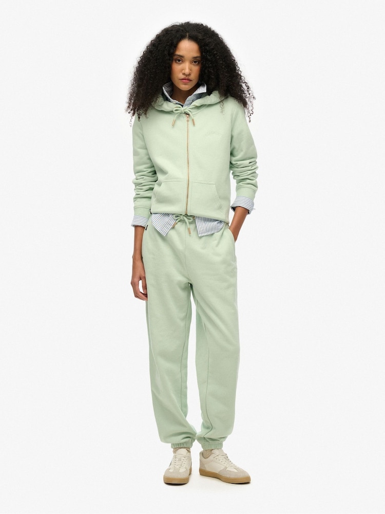 Superdry Green Essential Logo Zip Hoodie - Image 3 of 6