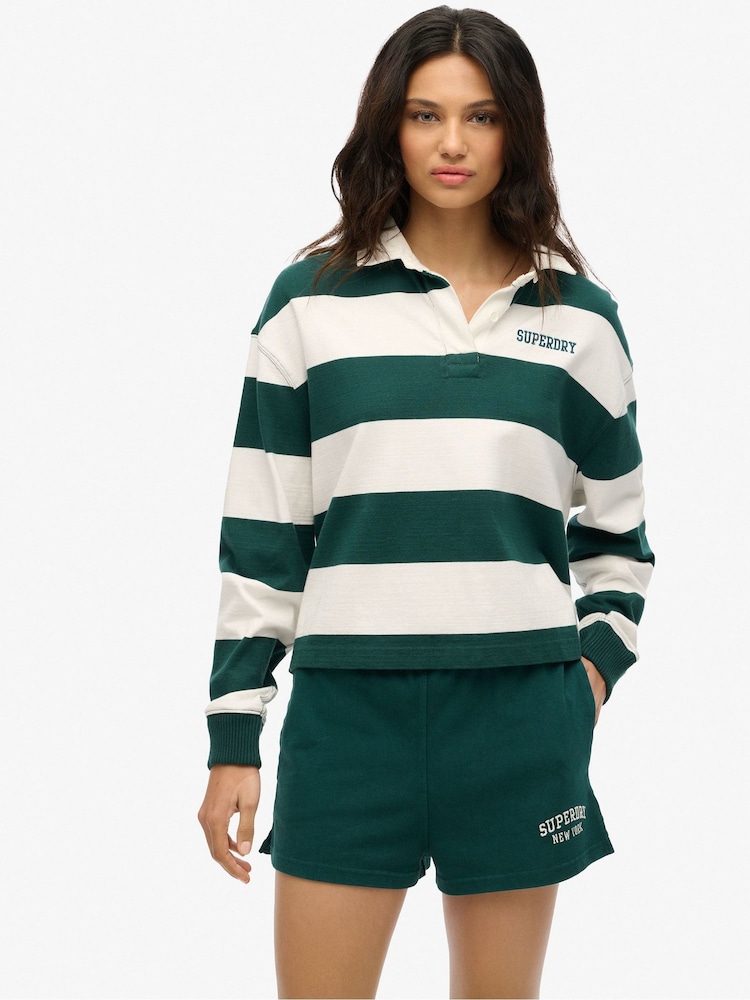 Superdry Green Athletic Ess Graphic 100% Cotton Short - Image 1 of 8