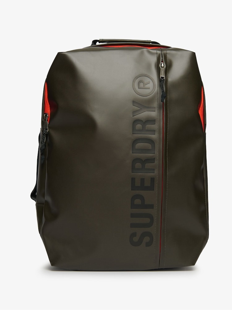 Superdry Green Tarp 100% Cotton Backpack - Image 1 of 7