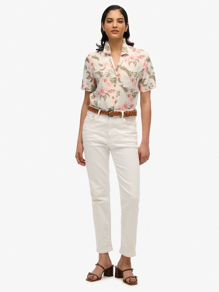 Superdry Cream Beach Resort Shirt - Image 3 of 6