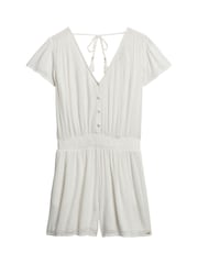 Superdry White Printed Playsuit - Image 1 of 2