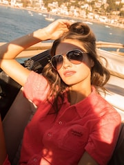 Superdry Orange Country Club Towelling Shorts - Image 6 of 8