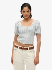 Superdry Smocked Woven Top - Image 1 of 8