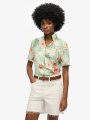 Superdry Green Beach Resort Shirt - Image 1 of 5