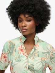 Superdry Green Beach Resort Shirt - Image 4 of 5