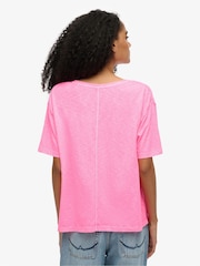 Superdry Pink Studios Dropped Shoulder T-Shirt - Image 2 of 6