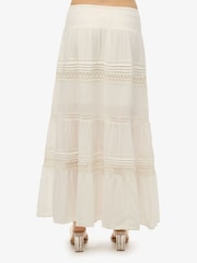 Superdry White Ibiza Lace Mix Maxi Skirt - Image 5 of 5