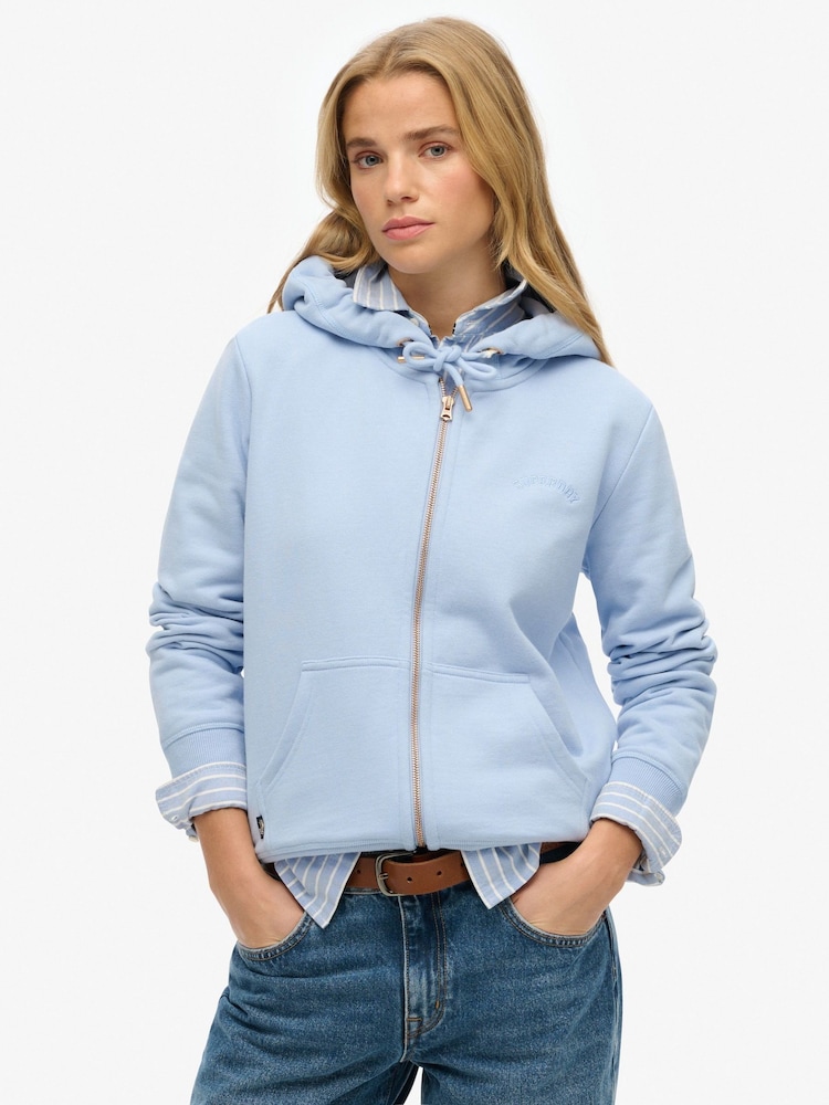 Sudadera con capucha y cremallera con logo básico de Superdry - Imagen 1 de 4 Sudadera con capucha y cremallera con logo básico de Superdry - Imagen 1 de 4
