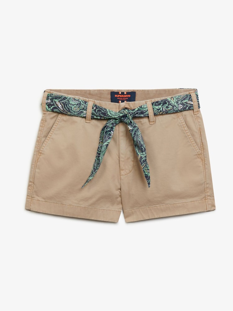 Superdry Brown Classic Chino Shorts - Image 6 of 6
