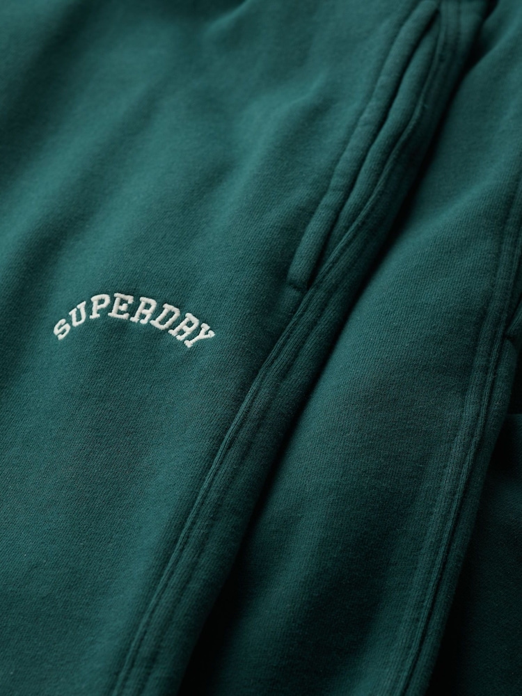 Superdry Green 100% Cotton Essential Logo Wide Leg Joggers - Image 7 of 7