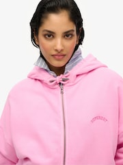 Superdry Purple Essential Logo 100% Cotton Hoodie - Image 4 of 6