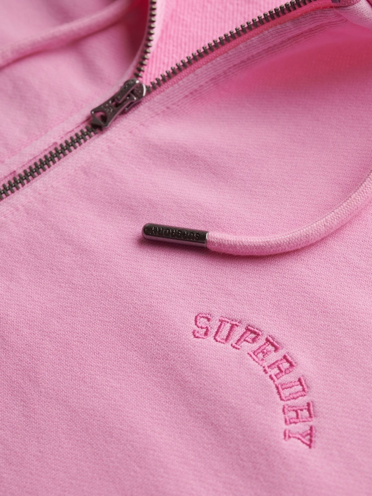 Superdry Purple Essential Logo 100% Cotton Hoodie - Image 6 of 6