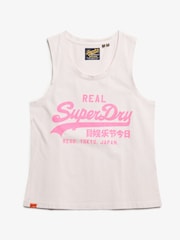 Superdry Pink 100% Cotton Vl Neon Scoop Neck Tank - Image 5 of 6