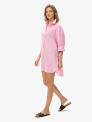 Розовый - Удлиненная пляжная рубашка из 100% хлопка Superdry Ibiza - Image 1 of 6