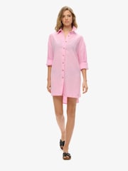 Розовый - Удлиненная пляжная рубашка из 100% хлопка Superdry Ibiza - Image 2 of 6