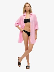 Розовый - Удлиненная пляжная рубашка из 100% хлопка Superdry Ibiza - Image 4 of 6