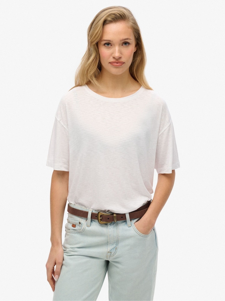 Superdry White Studios Dropped Shoulder T-Shirt - Image 1 of 6