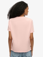 Rosa - Superdry Essential Logo Embroidered T-Shirt - Imagen 2 de 6