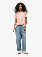 Rosa - Superdry Essential Logo Embroidered T-Shirt - Imagen 3 de 6