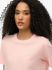Rosa - Superdry Essential Logo Embroidered T-Shirt - Imagen 4 de 6