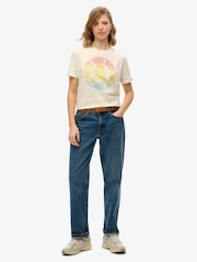 Superdry Cream Lo-Fi Outdoor Relaxed T-Shirt - Image 3 of 4