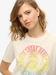 Superdry Cream Lo-Fi Outdoor Relaxed T-Shirt - Image 4 of 4