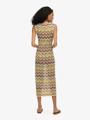 Superdry Green Zig Zag Knit Midi Dress - Image 6 of 10