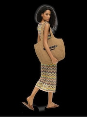 Superdry Green Zig Zag Knit Midi Dress - Image 8 of 10