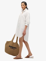 Белый - Удлиненная пляжная рубашка из 100% хлопка Superdry Ibiza - Image 1 of 9