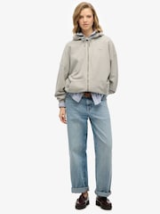 Superdry Grey Studios Zip Hoodie - Image 3 of 6