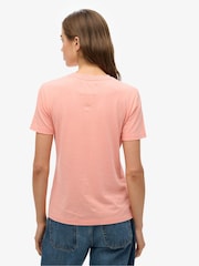 Naranja - Superdry VL Rhinestone Slim Fit T-Shirt - Imagen 2 de 6