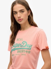 Naranja - Superdry VL Rhinestone Slim Fit T-Shirt - Imagen 4 de 6