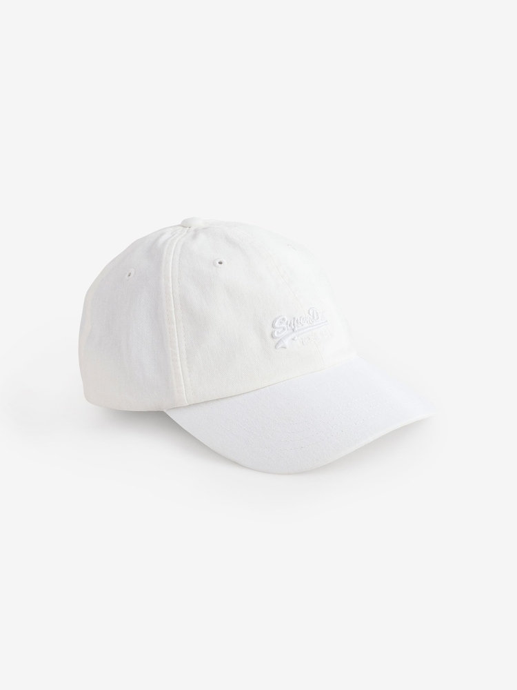Superdry Cream Vintage Embroidery 100% Cotton Cap - Image 1 of 4