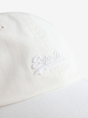 Superdry Cream Vintage Embroidery 100% Cotton Cap - Image 3 of 4