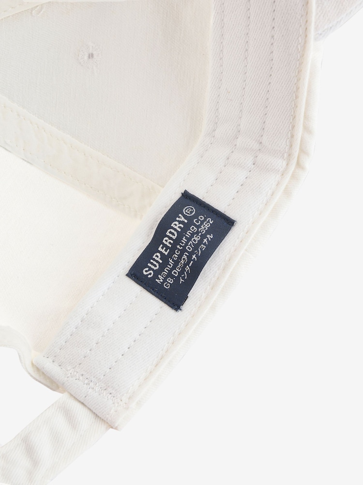 Superdry Cream Vintage Embroidery 100% Cotton Cap - Image 4 of 4