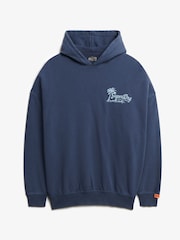 Superdry Blue Oversized Lo-Fi Outdoor 100% Cotton Hoodie - Image 5 of 6