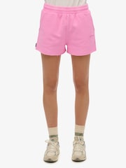Superdry Pink Essential Logo 100% Cotton Shorts - Image 4 of 6