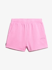 Superdry Pink Essential Logo 100% Cotton Shorts - Image 6 of 6