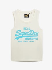 Superdry Natural 100% Cotton Vl Neon Scoop Neck Tank - Image 5 of 6