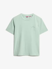 Verde - Superdry Essential Logo Embroidered T-Shirt - Imagen 5 de 7