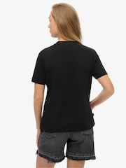 Negro - Superdry Essential Logo Embroidered T-Shirt - Imagen 2 de 6