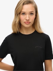 Negro - Superdry Essential Logo Embroidered T-Shirt - Imagen 4 de 6