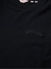 Negro - Superdry Essential Logo Embroidered T-Shirt - Imagen 6 de 6