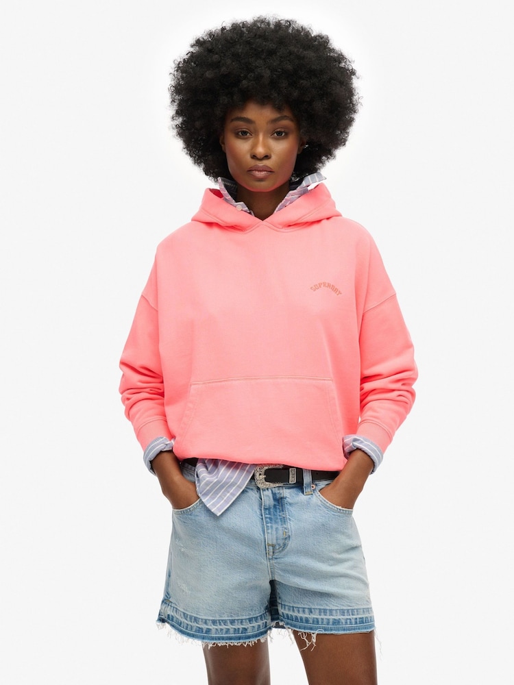 Superdry Orange Essential Logo Zip Hoodie - Image 1 of 6