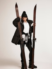 Mint Velvet Black Braided Padded Parka - Image 4 of 8